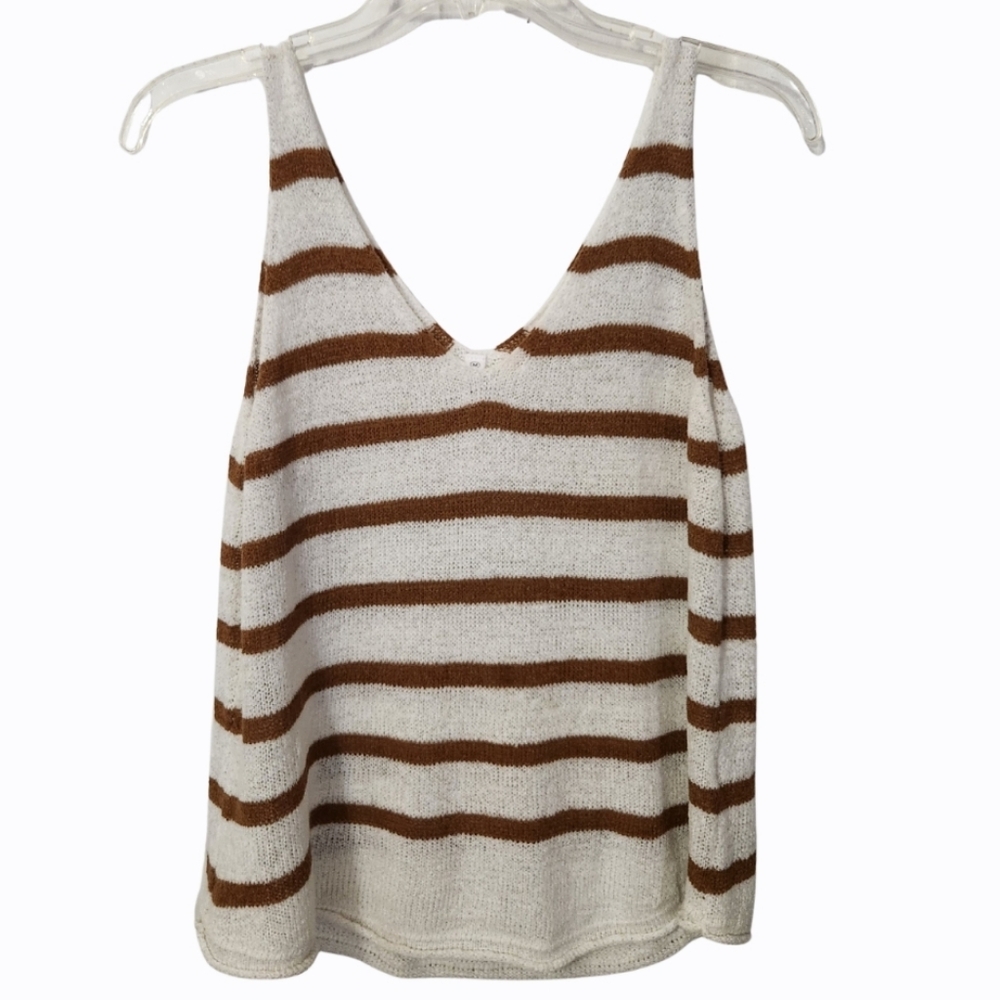 Wishlist Sweater Material Striped Tank-size Medium